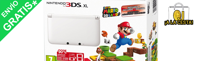 Oferta Nintendo 3DS XL Blanca + Super Mario 3D Land por 210,72€