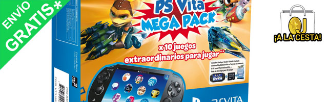 Oferta PS Vita - Consola Wifi + Tarjeta De Memoria 8 GB + Mega Pack 10 juegos por 165,28€