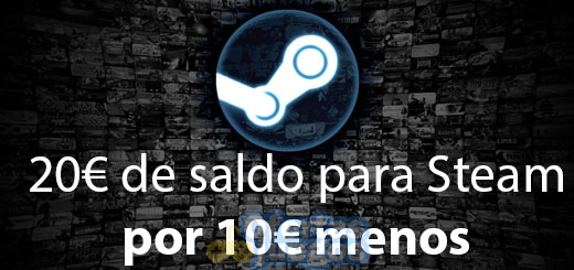 20€ de saldo para Steam por 10€ menos